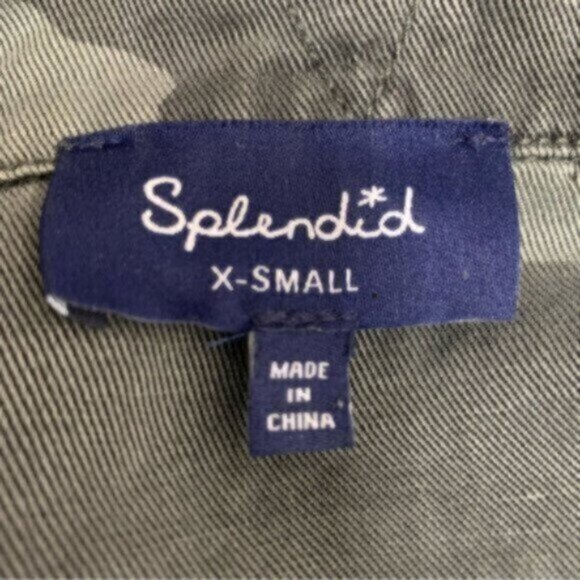 Splendid Women’s Camouflage Zip Up Bomber Utility Jacket - Picture 9 of 11